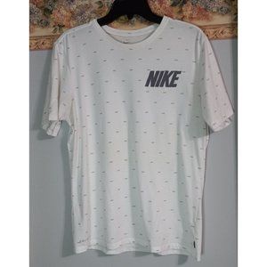 Nike Medium Dri-Fit White Work Work Work Just Do It Athletic Fit T-Shirt Top